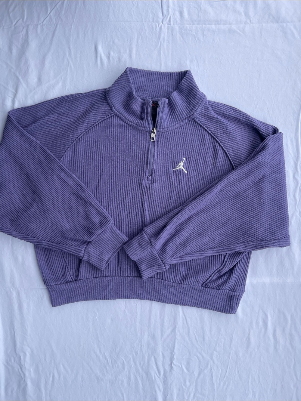 Jordan Lavender Ribbed Quarter-Zip Pullover
